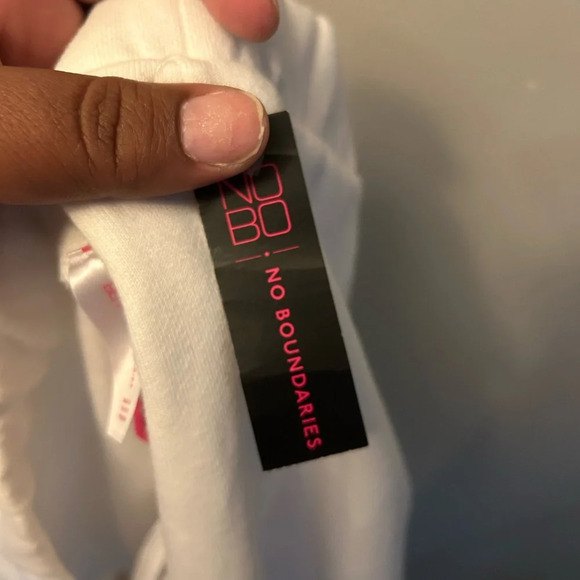 White summer lounge fleece shorts - pull on style Bermuda length summer print - Picture 7 of 9